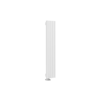 Стальной вертикальный радиатор отопления Warmmet Luxe 60V длина 1250 мм секций 5 цвет белый  тип подключения: нижнее левое