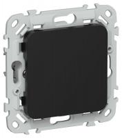 Заглушка СП FLITE ЗГ-ФлЧ с суппортом механизм черн. IEK FI-PL10-K02