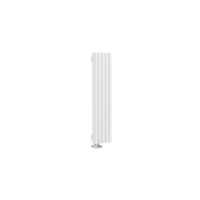Стальной вертикальный радиатор отопления Warmmet Luxe 60V длина 1000 мм секций 5 цвет белый  тип подключения: нижнее левое