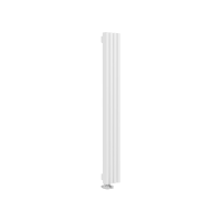 Стальной вертикальный радиатор отопления Warmmet Luxe 60V длина 1500 мм секций 4 цвет белый  тип подключения: нижнее левое