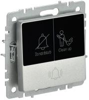 Кнопка звонка BRITE 10А ВС10-1-9-БрА для отелей с индик. механизм алюм. IEK BR-V14-2-10-K47