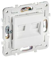 Розетка компьютерная двойная RJ45 кат.5E SKANDY SK-K03W арктич. бел. IEK SK-K20-1-K01