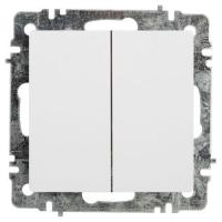 Переключатель 2-кл. СП Accent 6-107-01 10А IP20 250В AL/CU бел. Intro Б0063554