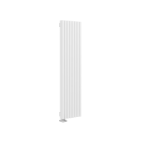 Стальной вертикальный радиатор отопления Warmmet Luxe 60V длина 1500 мм секций 8 цвет белый  тип подключения: нижнее левое