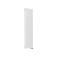 Стальной вертикальный радиатор отопления Warmmet Luxe 60V длина 1500 мм секций 8 цвет белый  тип подключения: нижнее правое