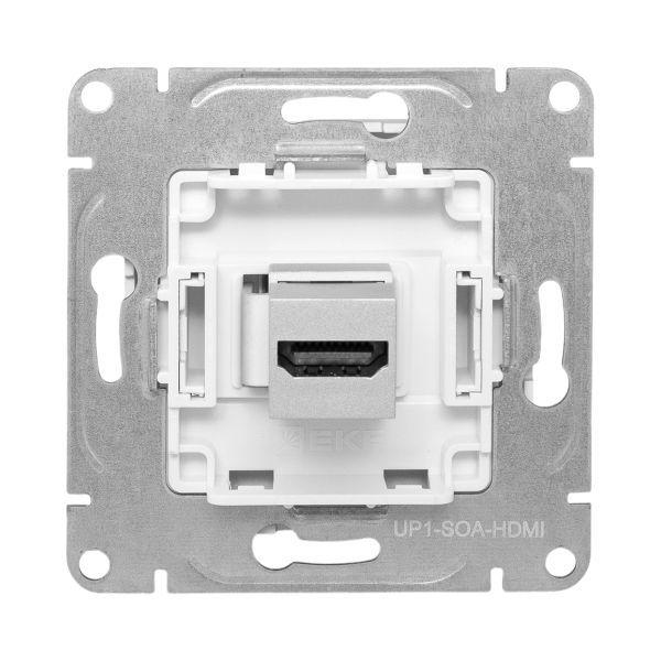 Розетка СП Эпика HDMI механизм алюм. EKF UP1-SOA-HDMI