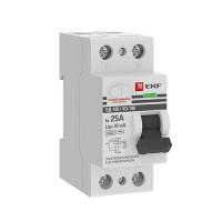 Выключатель дифференциального тока (УЗО) 2п 25А 30мА тип AC 6кА ВД-100 электромех. PROxima EKF elcb-2-6-25-30-em-pro