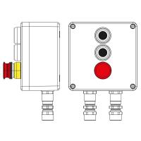 Пост управления взрывозащищенный из полиэстера CPE-P-05-(2xP1B(11)-1xP3E(11))-2xKA2MHK(C)1Ex d e IIC Т5 Gb / Ex tb IIIC T95град.C DbIP66/КЗ DKC 2231.051.22.11H
