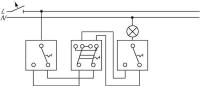 Переключатель проходной 1-кл. СП 10А IP20 250В механизм син. ABB 1012-0-1093