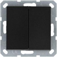 Кнопка 2-кл. 10А IP20 с переключающим контактом механизм антрацит Jasmart G3020B