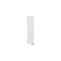 Стальной вертикальный радиатор отопления Warmmet Luxe 60V длина 1000 мм секций 6 цвет белый  тип подключения: нижнее правое