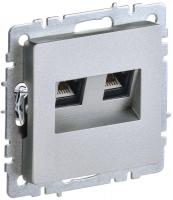 Розетка компьютерная двойн. СП RJ45 кат.5E BRITE РК10-2-БрА механизм алюм. IEK BR-K20-1-K47
