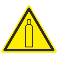 Знак W 19 "Газовый баллон" 150х150х150мм пластик EKF pn-w-19