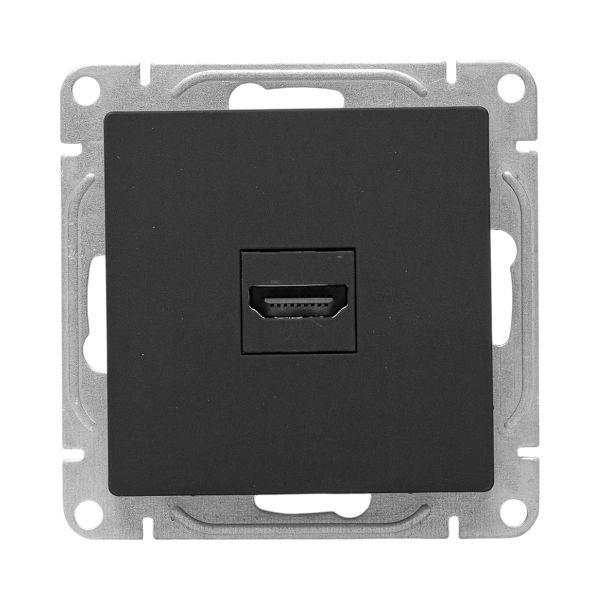 Розетка СП Эпика HDMI механизм черн. EKF UP1-SOB-HDMI