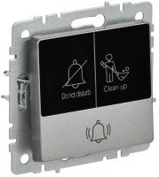 Кнопка звонка BRITE 10А ВС10-1-9-БрС для отелей с индик. механизм сталь IEK BR-V14-2-10-K46