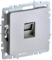 Розетка компьютерная СП RJ45 кат.6 BRITE РК11-БрА алюм. IEK BR-K10-2-K47