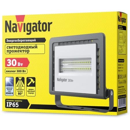 Прожектор светодиодный 14 143 NFL-01-30-4K-LED 30Вт 4000К IP65 2400лм черн. Navigator 14143