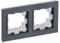 Рамка 2-м BRITE IP44 РУ-2-БрГ-44 граф. IEK BR-M22-44-K53