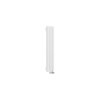 Стальной вертикальный радиатор отопления Warmmet Luxe 60V длина 1000 мм секций 4 цвет белый  тип подключения: нижнее правое