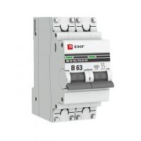Выключатель автоматический модульный 2п B 63А 6кА ВА 47-63 PROxima EKF mcb4763-6-2-63B-pro