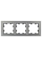 Рамка 3-м BRITE РУ-3-БрС сталь IEK BR-M32-K46