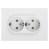 Розетка 2-м СП Accent 6-205-01 16А IP20 250В 2P+E Schuko AL/CU бел. Intro Б0063485