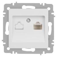 Розетка компьютерная 1-м СП Accent 6-303-01М RJ45 IP20 бел. матов. Intro Б0063625