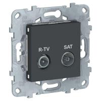 Механизм розетки R-TV/SAT UNICA NEW одиноч. антрацит SchE NU545454