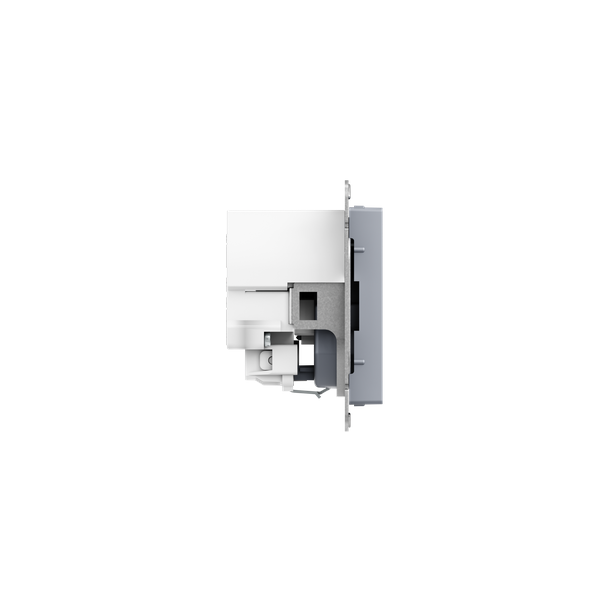 Розетка СП Эпика 16А с 2 USB-A+С с заземл. защ. шторки механизм алюм. EKF UP1-SOA-111-USBA+USBC