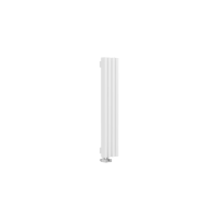 Стальной вертикальный радиатор отопления Warmmet Luxe 60V длина 1000 мм секций 4 цвет белый  тип подключения: нижнее левое