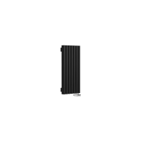 Стальной вертикальный радиатор отопления Warmmet Luxe 60V длина 750 мм секций 7 цвет черный тип подключения: нижнее правое