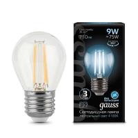 Лампа светодиодная Black Filament Шар E27 9Вт 4100К Gauss 105802209