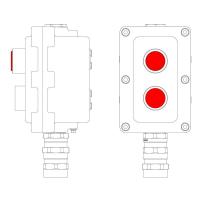 Пост управления взрывонепроницаемый из алюминия LCSD-02-B-MB-L1R(220)x1-P1R(11)x1-PBMB-KA2MHK DKC LCSD21000065