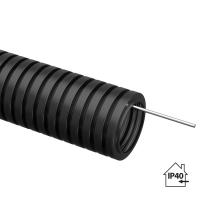 Труба гофрированная ПНД d32мм с протяжкой черн. (уп.50м) TOKOV ELECTRIC TKE-PND32-BL-50