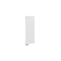 Стальной вертикальный радиатор отопления Warmmet Luxe 60V длина 1000 мм секций 8 цвет белый  тип подключения: нижнее левое