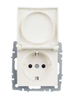 Розетка BRITE РСбш10-3-44-БрЖ 16А IP44 с заземл. защ. шторки с крышкой механизм жемчуж. IEK BR-R16-16-44-K36