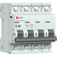 Выключатель автоматический модульный 4п D 40А 6кА ВА 47-63N PROxima EKF M636440D