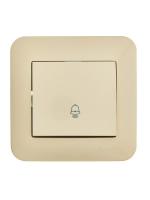 Кнопка звонка 1-кл.СП ASTI 10А IP20 в сборе крем. LEZARD 7081-0303-103