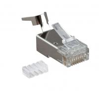 Разъем RJ45(8P8C) PLUG-8P8C-UV-C6-TW-SH-10 под витую пару кат.6 экранир. универс. (уп.10шт) Hyperline 49340