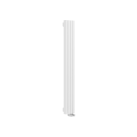 Стальной вертикальный радиатор отопления Warmmet Luxe 60V длина 1500 мм секций 4 цвет белый  тип подключения: нижнее правое