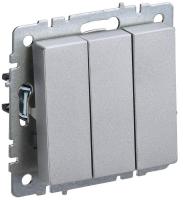 Выключатель 3-кл. СП BRITE ВС10-3-0-БрА 10А механизм алюм. IEK BR-V30-0-10-K47