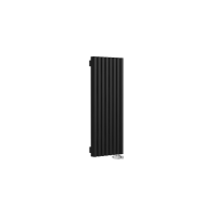 Стальной вертикальный радиатор отопления Warmmet Luxe 60V длина 1000 мм секций 8 цвет черный тип подключения: нижнее правое