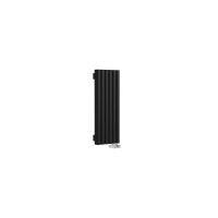 Стальной вертикальный радиатор отопления Warmmet Luxe 60V длина 750 мм секций 6 цвет черный тип подключения: нижнее правое