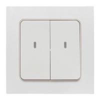 Выключатель 2-кл. Стокгольм Умный беспроводной бел. Zigbee Сonnect EKF RCV-ST2-WS-ZB