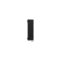 Стальной вертикальный радиатор отопления Warmmet Luxe 60V длина 750 мм секций 5 цвет черный тип подключения: нижнее правое