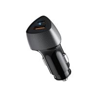 Устройство зарядное автомобильное с двумя портами USB-A QC 3.0 + USB-C PD 20Вт со световой индикацией черн. Rexant 16-0241