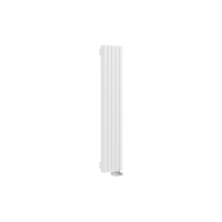 Стальной вертикальный радиатор отопления Warmmet Luxe 60V длина 1250 мм секций 5 цвет белый  тип подключения: нижнее правое