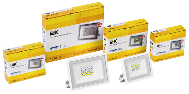 Новые модели светодиодных прожекторов СДО 06 IEK®: теперь в белом корпусе