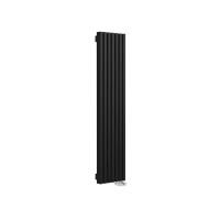 Стальной вертикальный радиатор отопления Warmmet Luxe 60V длина 1500 мм секций 7 цвет черный тип подключения: нижнее правое