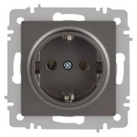 Розетка 1-м СП Accent 6-202-09 16А IP20 250В 2P+E Schuko титан Intro Б0063701